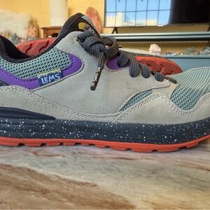 LEMS Women's Athletic Sneakers in Gray, Green & Purple